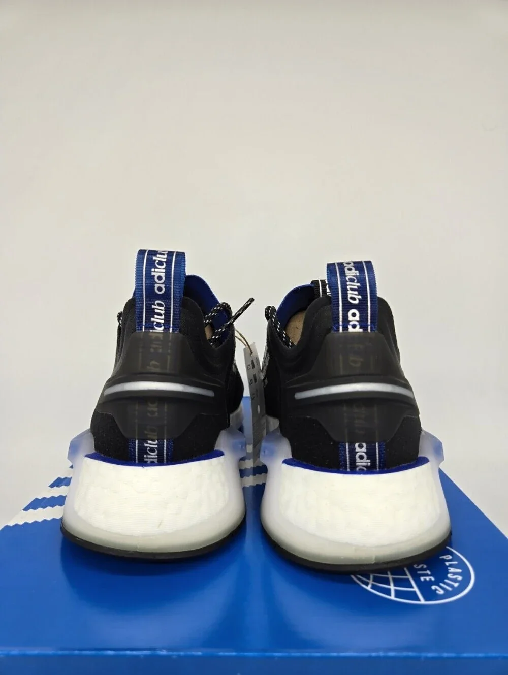 Adidas Men's NMD_V3 HQ9838 Black White Royal Blue Shoes Size 9.5